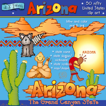 Preview of Arizona State Symbols Clip Art Download