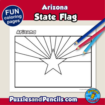 arizona state flag coloring page