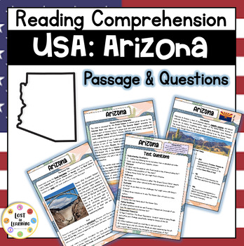 Preview of Arizona || US States || Information Text Close Reading Comprehension