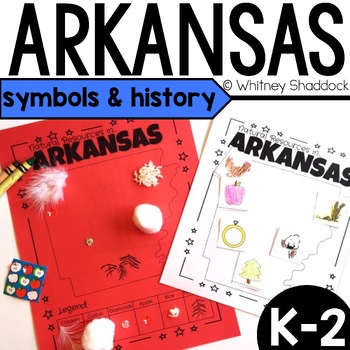 Preview of Arkansas History and Arkansas State Symbols, Maps and Natural Resources for K-2