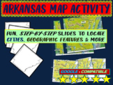 Arkansas Map Activity- fun, engaging, follow-along 20-slide PPT