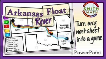 Preview of Arkansas River Float - Turn Any Worksheet into a Game