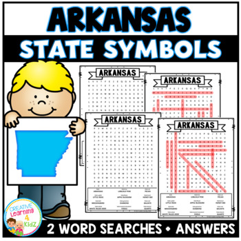 Arkansas State Symbols Word Search Puzzle Worksheets | TPT