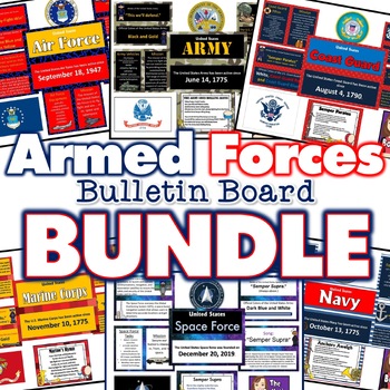 Preview of Armed Forces Bulletin Board Bundle of 6 Sets