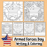 Armed Forces Day Coloring Page Writing Activities Pop Art 