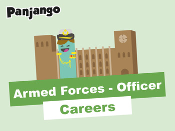 Preview of Armed Forces Officer - Career Exploration PowerPoint and Worksheet