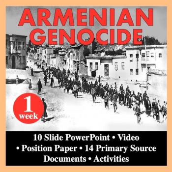 Preview of Armenian Genocide World War I WWI 1914-1918 Reading Writing Activities Bundle