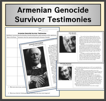 Preview of Armenian Genocide Survivor Testimonies