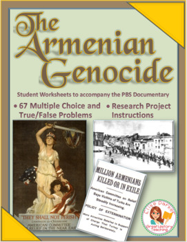 Preview of Armenian Genocide Worksheet Bundle: PDF, Word, Examview Formats