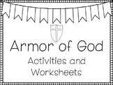 Armor of God Activities and Worksheets Packet. Tracing, Co