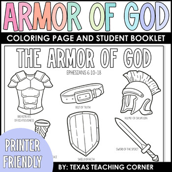 full armor of god coloring page