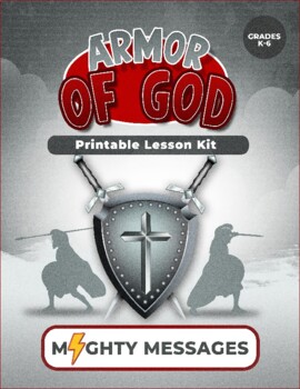 Preview of Armor of God Bible Lesson Kit [Printable & No-Prep]