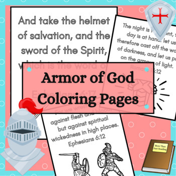 Armor of God Bible Verse Coloring Pages by More Than Just Reading