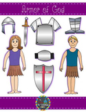 Armor of God Clipart in Color and Black & White