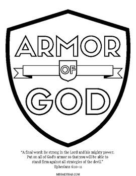 Armor of God coloring pages by Miss Alyssa's TpT store | TpT