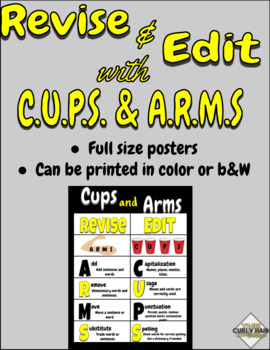 Preview of Arms and Cups Poster for Revising and Editing