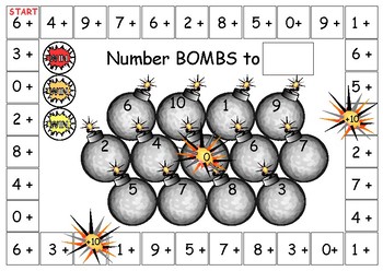 Army Number Facts Game Addition Number Bombs By Let Me Learn | Tpt