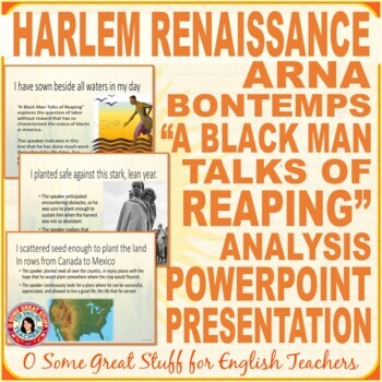 Preview of Arna Bontemps "A Black Man Talks of Reaping" Analysis PowerPoint Presentation