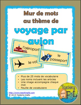Preview of Aéroport - Mur de mots (Airport travel theme)