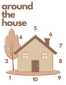 Preview of Around The House - Math Expressions Dice Game