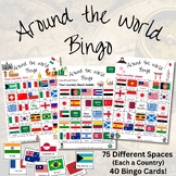 Around The World Bingo Game!  Countries, Flags, Geography,
