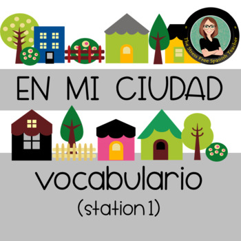 Preview of Spanish City Town Unit lugares places and vocabulary practice