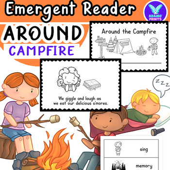 Preview of Around the Campfire - Summer Emergent Reader Kindergarten & First Grade