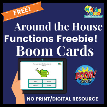 Preview of Around the House Functions Free Boom Cards Deck (No Print/Digital Resource)