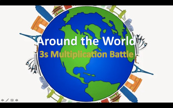 Preview of Around the World 3s Multiplication Facts Practice