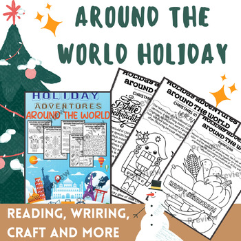 Preview of Around the World Holiday Activities: Reading, Wriring, Craft and More