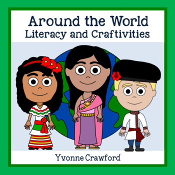 Preview of Around the World Literacy and Craftivities | Writing and Reading Skills Review