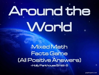 Preview of Around the World Math Fact Practice Game