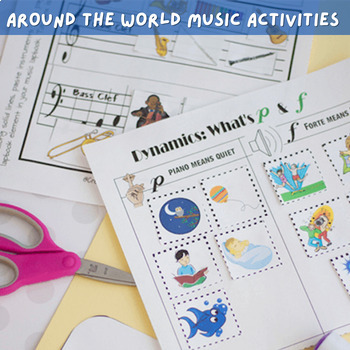 Preview of Around the World Music Activities Sub Plans Projects Musical Instruments Culture