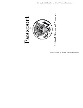 04.2) Print-&-Put-Together US Passport: with Alternate World Passport Pages  - Homeschool Curriculum Fair