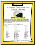 "Around the World" Passport Template and Stamps- Homeschool Pack