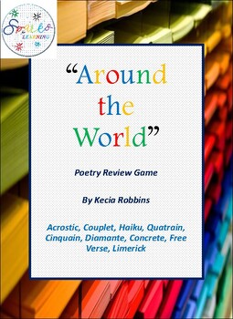 Preview of Around the World Poetry Review Game - Great for Distance Learning too!