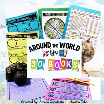Preview of Around the World in 30 Books ELA, Writing, and Social Studies Unit