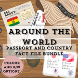 Around the world - Passport and country fact file template