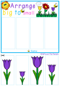 Preview of Arrange from Big to Small Class Activity