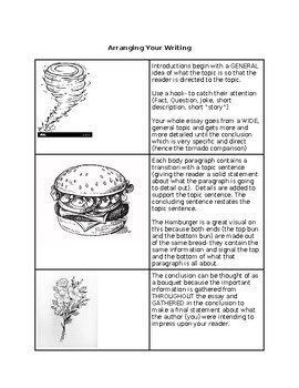 Preview of Arranging your Writing- Intro, Body, and Conclusion Paragraphs