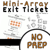 Array Exit Ticket, Array Bell Ringer, Array Practice Problem