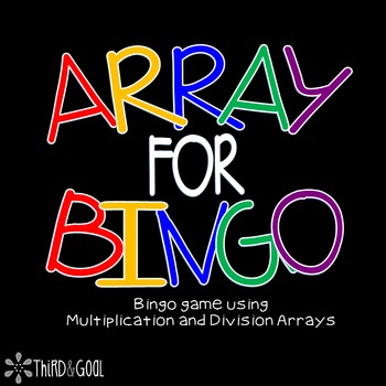 Preview of "Array" For Bingo-Multiplication and Division Array Game
