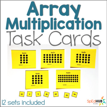 Preview of Array Multiplication Task Cards