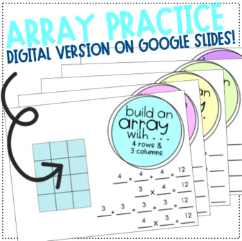 Preview of Array Practice! Digital Version on Google Slides!