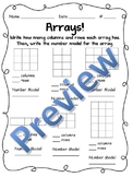 Array Practice with Columns, Rows, and Number Models
