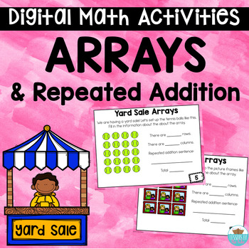 Preview of Array & Repeated Addition Word Problems |  Yard Sale Themed