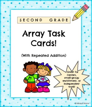 Preview of Array Task Cards With Repeated Addition | Independent Math Center Activity