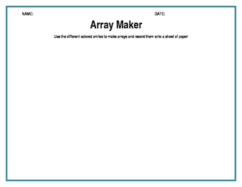 Preview of Array worksheets