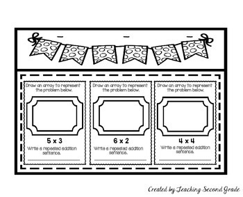 Multiplication Arrays Worksheets by Teaching Second Grade | TpT