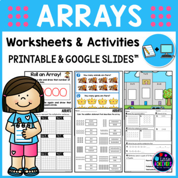 Arrays Worksheets 2nd Grade | Repeated Addition Arrays by Little Achievers